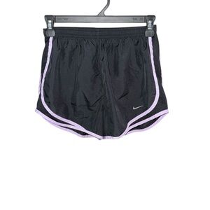 Nike Women’s Black Athletic Shorts with Lavender Trim